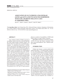 GSTM1 and GSTT1 - Balkan Journal of Medical Genetics