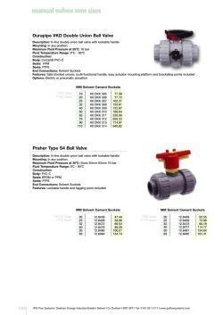 PVC-C Valves - IPS Flow Systems