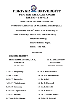 Dr.S. Murugesh - Periyar University