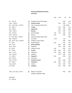 Rockmart Basketball Schedule 2014