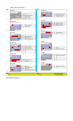 UNIS Calendar 2014-2015