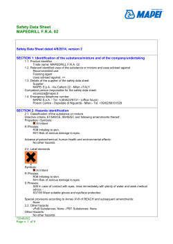 Safety Data Sheet MAPEDRILL F.R.A. 02