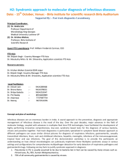 H2: Syndromic approach to molecular diagnosis of
