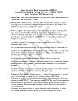 Draft minutes of 2014 AGM