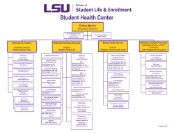 LSU Student Health Center org chart 8 2014