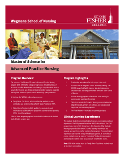 Program Brochure [pdf] - St. John Fisher College