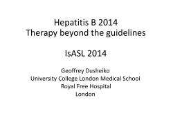 Hepatitis B 2014 Therapy beyond the guidelines IsASL 2014