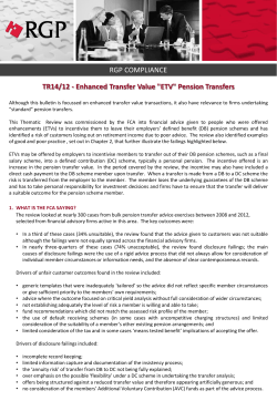 Enhanced Transfer Value "ETV" - Resources Global Professionals