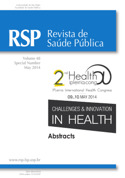 Abstracts - RSP - Universidade de São Paulo
