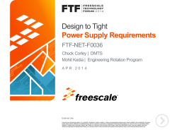 Freescale Power Supply Requirements