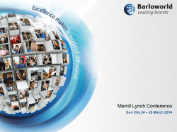 Merrill Lynch Conference Presentation