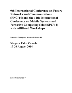 9th International Conference on Future Networks