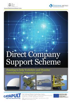 Direct Company Support Scheme - The National Metals Technology