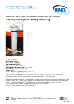 Haywards Polyline FLT 4202 Bag Filter Housing
