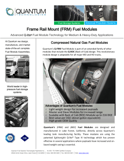 Frame Rail Mount (FRM) Fuel Modules