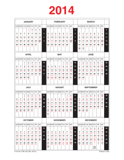 2014 Safeway Calendar