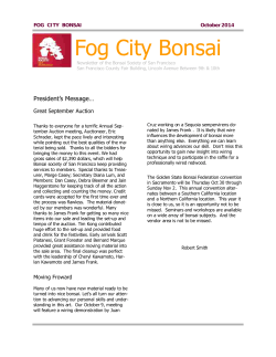 Fog City Bonsai - BSSF: Bonsai Society of San Francisco