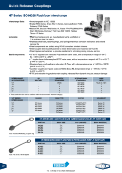 HT Series Flushface Interchange ISO16028 T