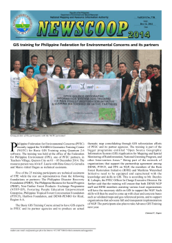 GIS training for Philippine Federation for Environmental