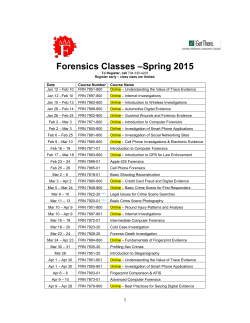 Spring 2015 Schedule