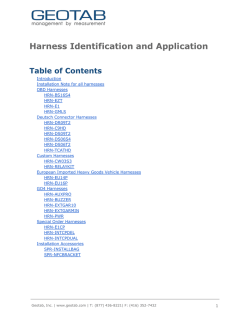 Harness Identification and Application