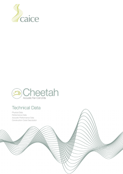 Cheetah Fan Coil Unit Technical Data