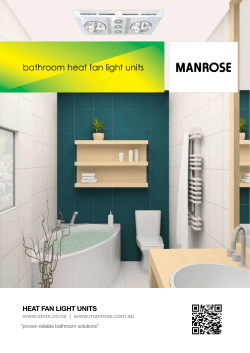 Manrose Bathroom Heat Fan Light Units