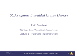 SCAs against Embedded Crypto Devices