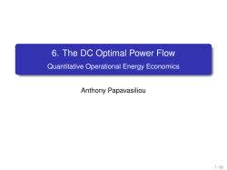 6. The DC Optimal Power Flow - Quantitative Operational Energy