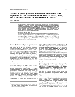 Genera of plant parasitic nematodes associated with soybeans on