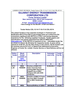 LIMBDI CONST DIVISION, Tender Notice CDL-12-14-17-19-/13