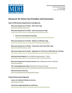 Resources for Home Care Providers and Consumers