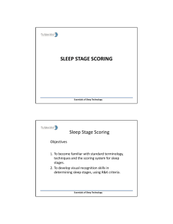 Section 9: Sleep Stage Scoring