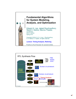 Fundamental Algorithms for System Modeling, Analysis