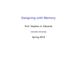 Designing with Memory