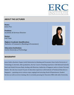 Ms Jenne Foo - ERC Institute