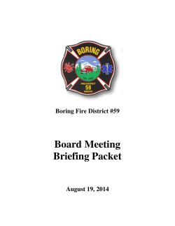 Board Meeting Briefing Packet