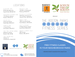 Aug SFS Update - Boston Moves for Health