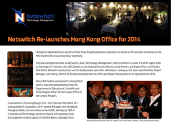 Netswitch Re-launches Hong Kong Office for 2014