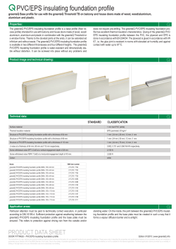 PVC/EPS insulating foundation profile