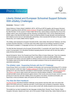 Liberty Global and European Schoolnet Support Schools With