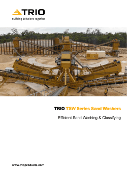 TRIO TSW Series Sand Washers