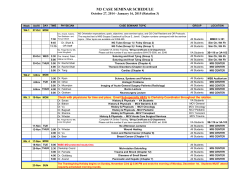 CEI Schedule - VCU Department of Surgery