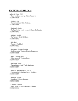 FICTION &ndash; APRIL, 2014