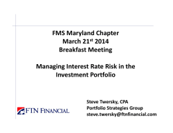FTN Presentation- Managing IRR in the Investment