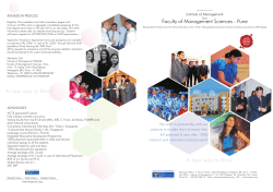 FMS Leaflet 2014 - Faculty of Management Sciences Pune