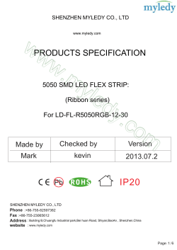 PRODUCTS SPECIFICATION
