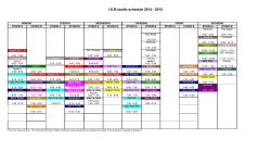 ISBstudio schedule 2014 - 2015 - The International School of Ballet