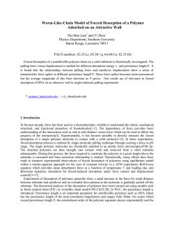 Worm-Like-Chain Model of Forced Desorption of a