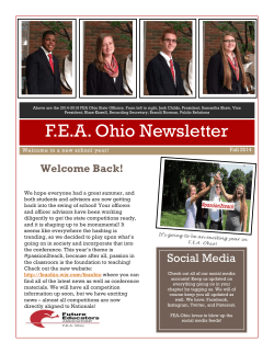 FEA Ohio Fall 2014 Newsletter - Ohio Department of Education